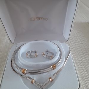 3 piece silver jewelry set
